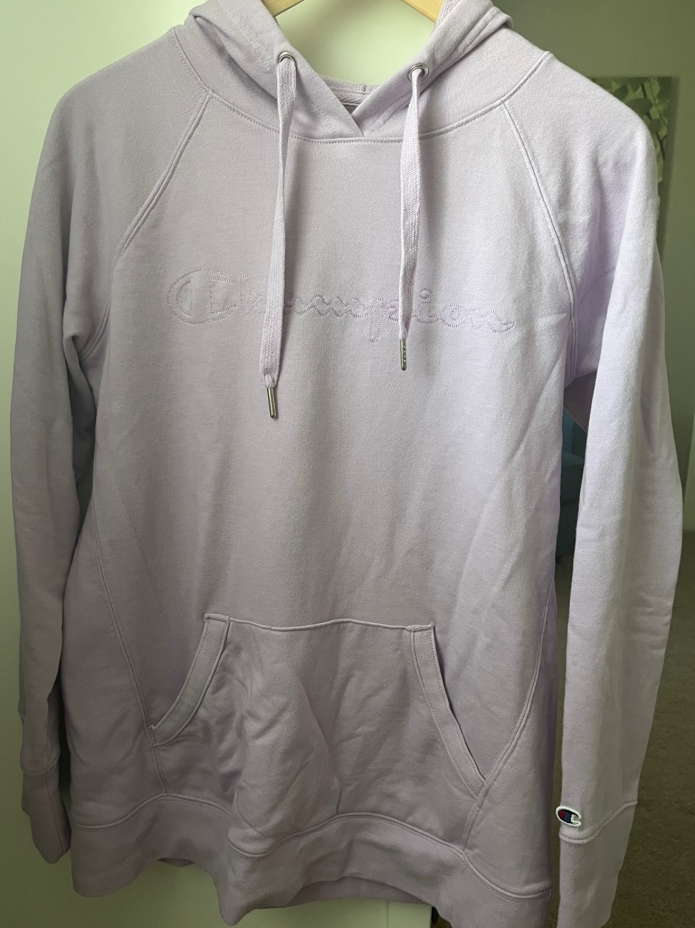 Champion Crewneck Hoodie in Light Lavender